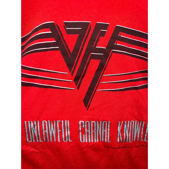 Vintage Van Halen 1991 Tour Shirt Unlawful Carnal Knowledge Rock Concert 90s L - Picture 4 of 13